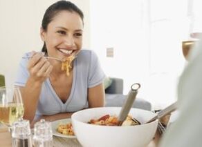 Girl eats