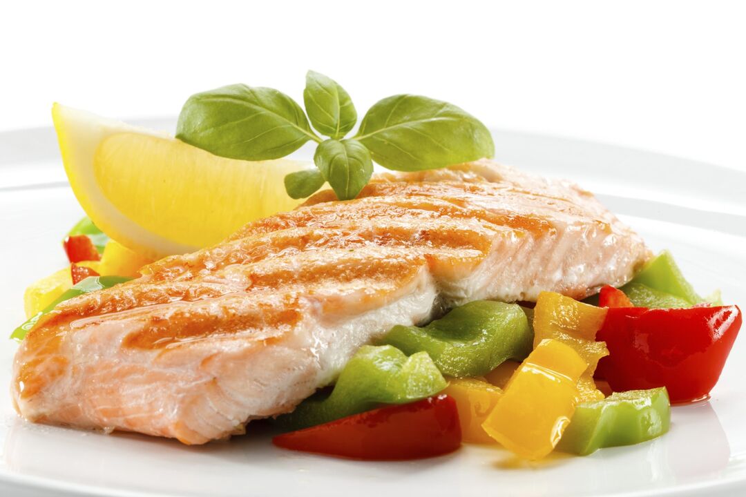 Steam or grill fish in a high-protein diet